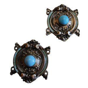 Antique Victorian Pair of Dress Clips (A2253)